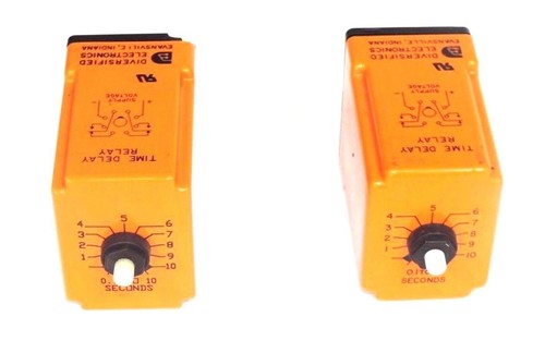 Used LOT OF 2 DIVERSIFIED ELECTRONICS TDT-24-AKA-010 TIME DELAY RELAYS TDT24AKAOIO