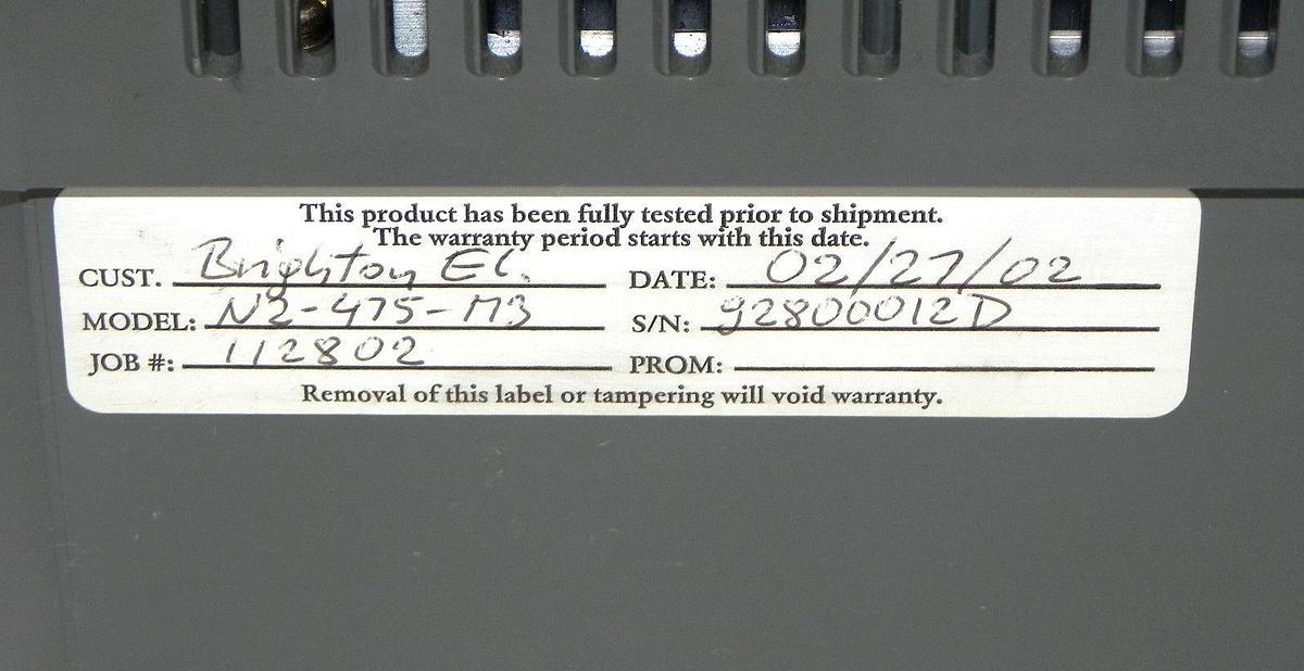 Used DRIVECON N2 SERIES VFN2-475-F3 DRIVE VFN2475F3 440V 7.5KW