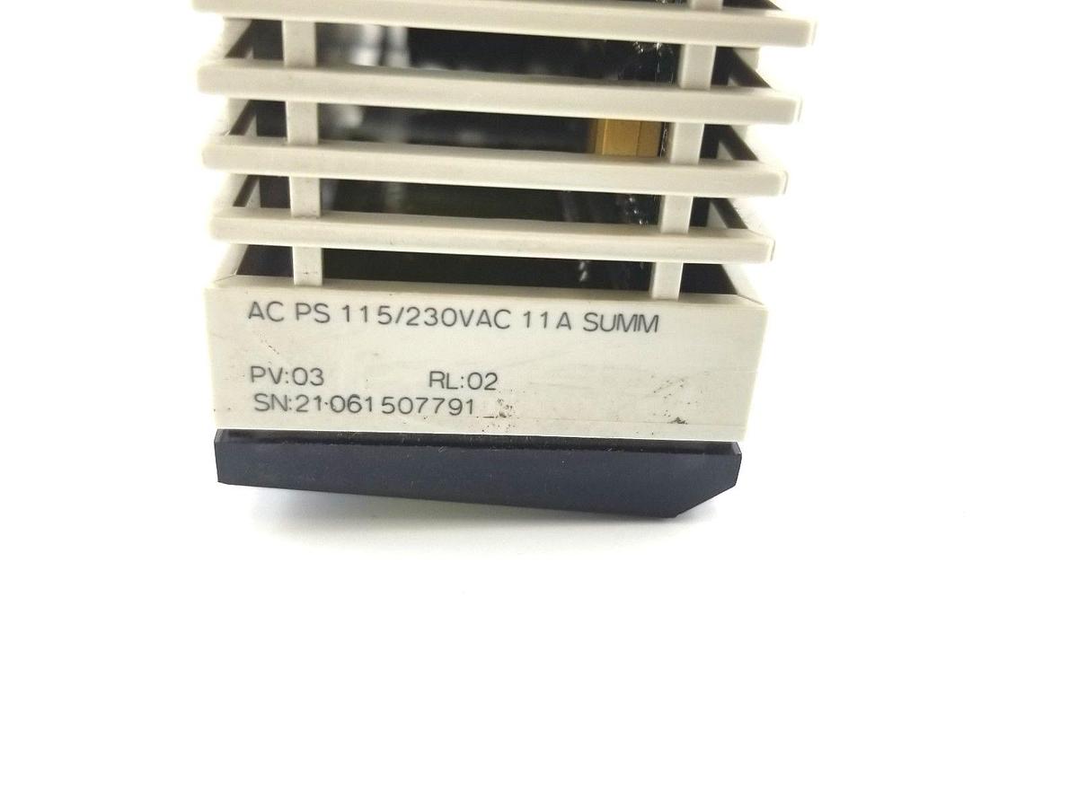 Used SCHNEIDER MODICON QUANTUM 140-CPS-114-20 PV:03 RL:02 AC POWER SUPPLY 140CPS11420