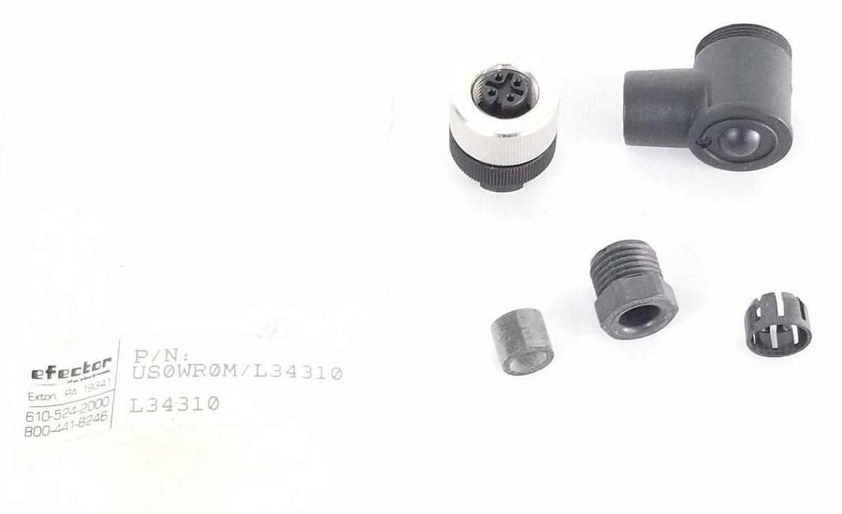 Used NEW EFECTOR US0WR0M/L34310 CONNECTOR PLUG L34310