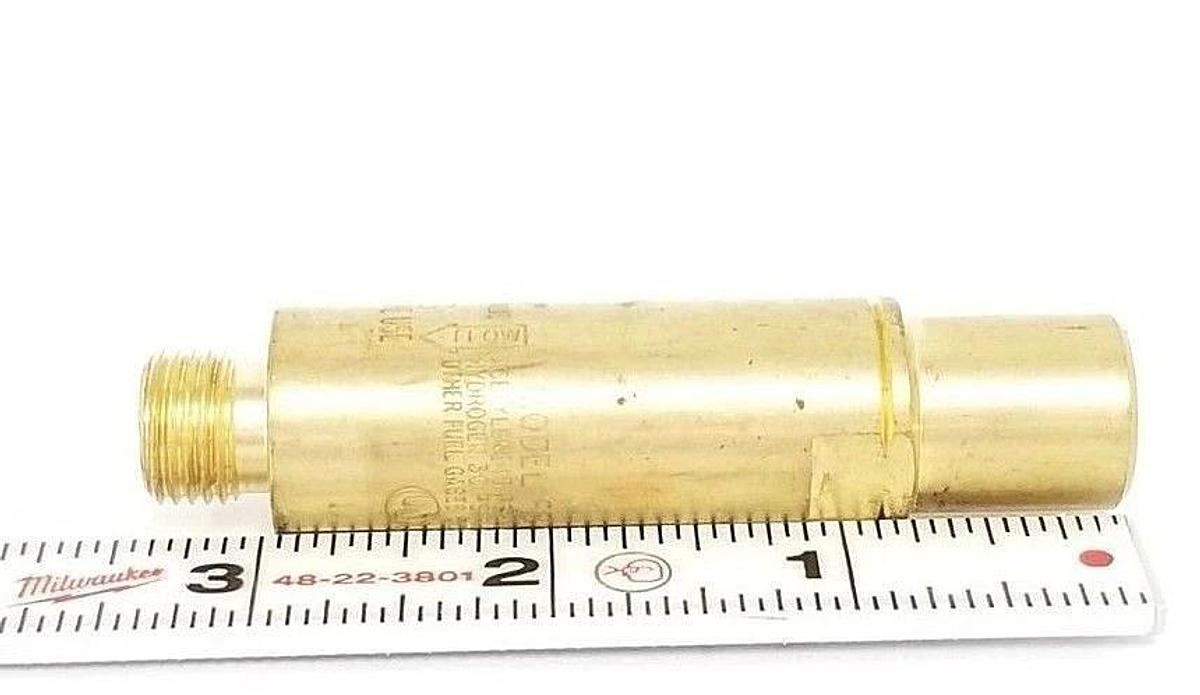 Used VICTOR FLAMEBUSTER MODEL FBFR FLASH ARRESTOR AND CHECK VALVE, 15/30/50PSI