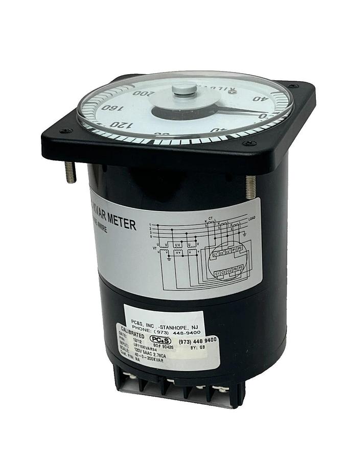 PC&S LS-110 Kilovar Meter | LS110KVAR34 | 120V 5A | Scale 40-0-200 kVAR , NSMP