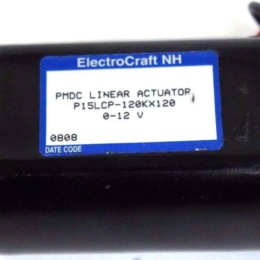 Used NEW ELECTROCRAFT P15LCP-120KX120 PMDC LINEAR ACTUATOR 0-12V, P15LCP120KX120