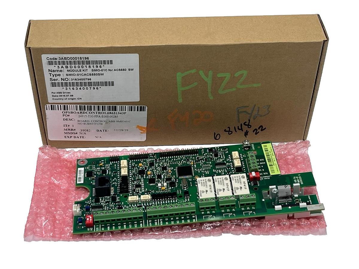 New ABB ACS550 SMIO-01C Control Board - 3ABD00018196 - Inverter Motherboard