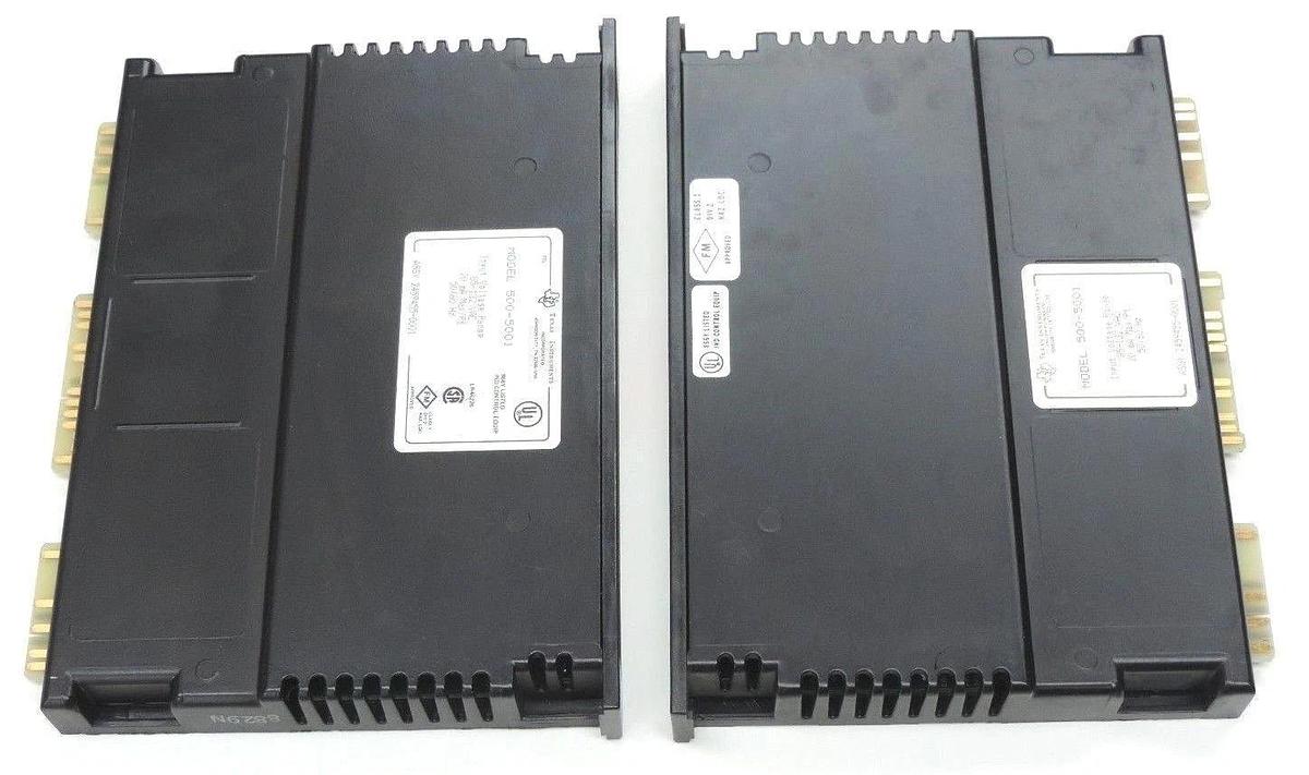 Used LOT OF 2 TEXAS INSTRUMENTS 500-5001 INPUT MODULES 85-132 VAC 50/60 HZ 5005001