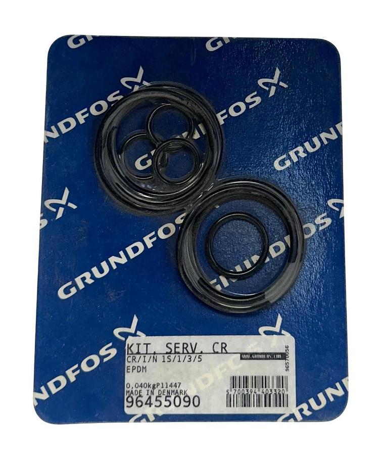 Used GRUNDFOS 96455090 OEM SERVICE KIT O-RINGS CR/I/N 1S/1/3/5 EPDM FOR PUMP NSFS