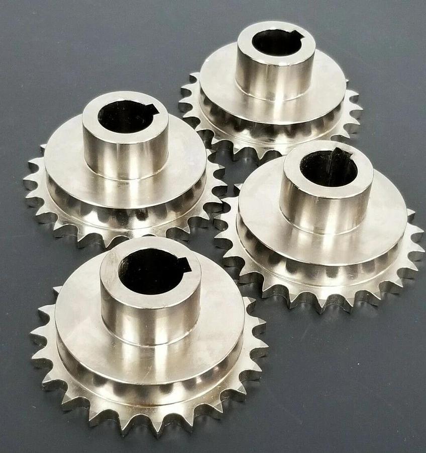 Used LOT OF 4 GENERIC 402A072 SPROCKETS 3/4'' IN. BORE 2-7/8'' IN. OD 23-TEETH