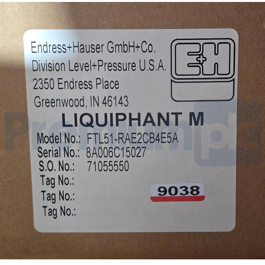 Endress+Hauser FTL51 Liquiphant M Vibrating Level Switch 26" FTL51-RAE2CB4E5A
