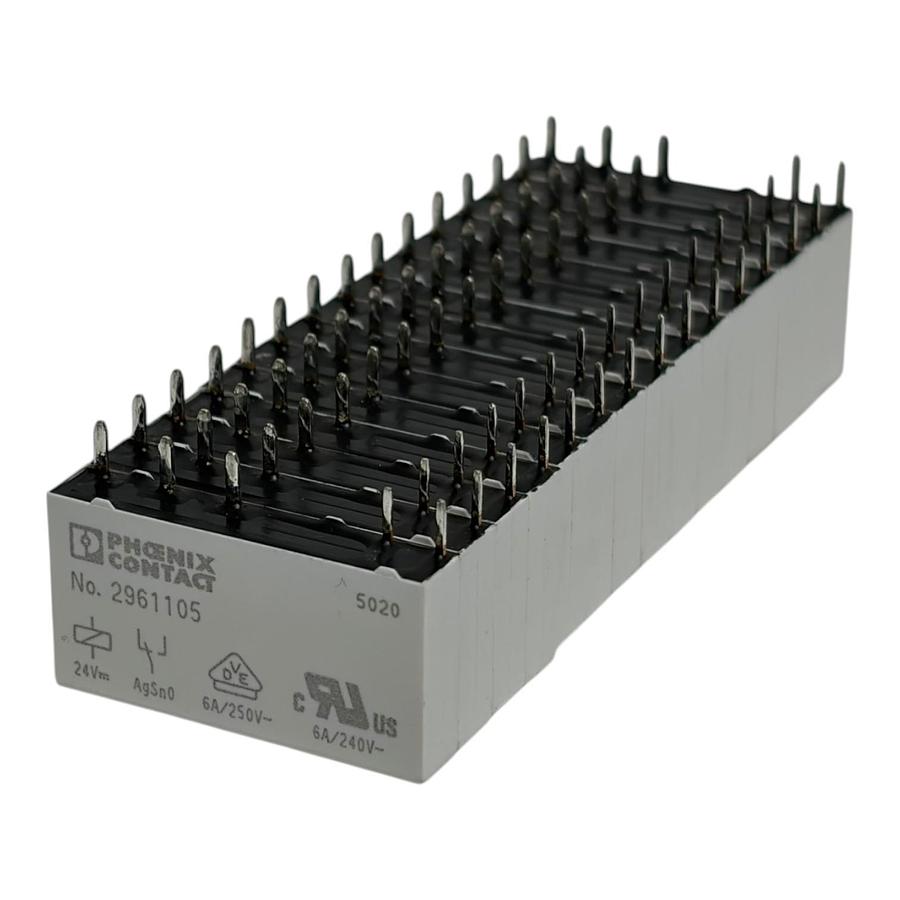 Used New Phoenix Contact 2961105 REL-MR-24DC/21 24VDC 6A Slim Power Relay Lot of 15