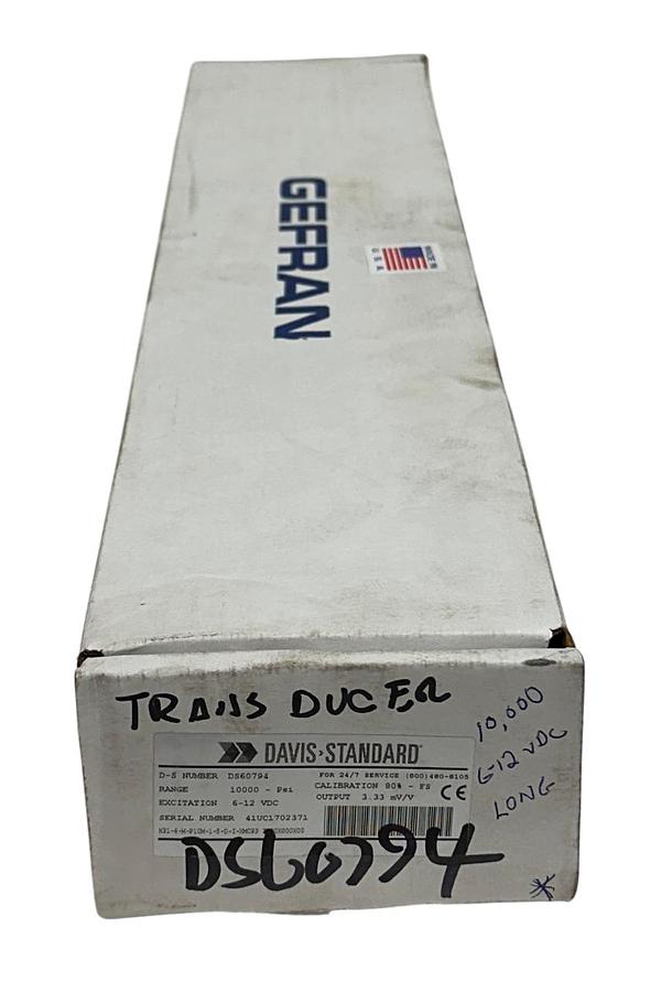 Used GEFRAN K31-6-P10M-1-5-D-I-XMC93 2130X000X00 / DS60794 PRESSURE TRANSDUCER USMP