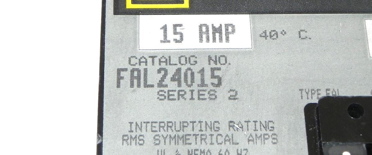Used SQUARE D FAL24015 SERIES 2 CIRCUIT BREAKER 15 AMP
