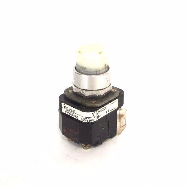 Used ALLEN BRADLEY 800T-PA16 PUSHBUTTON SER T, W/ 40171-002-01 COIL 120V, 800T-XA