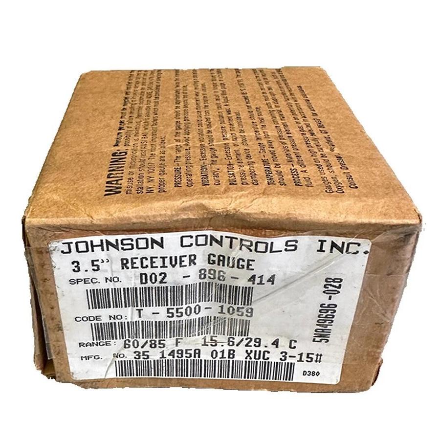 NEW JOHNSON CONTROLS T-5500-1059 / T55001059 3.5'' RECEIVER GAUGE D02-896-414