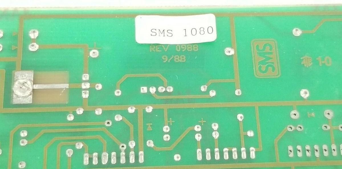 Used SAMTEC SMS-1080 CONTROL BOARD REV: 0988 P/N: 1080 SMS1080