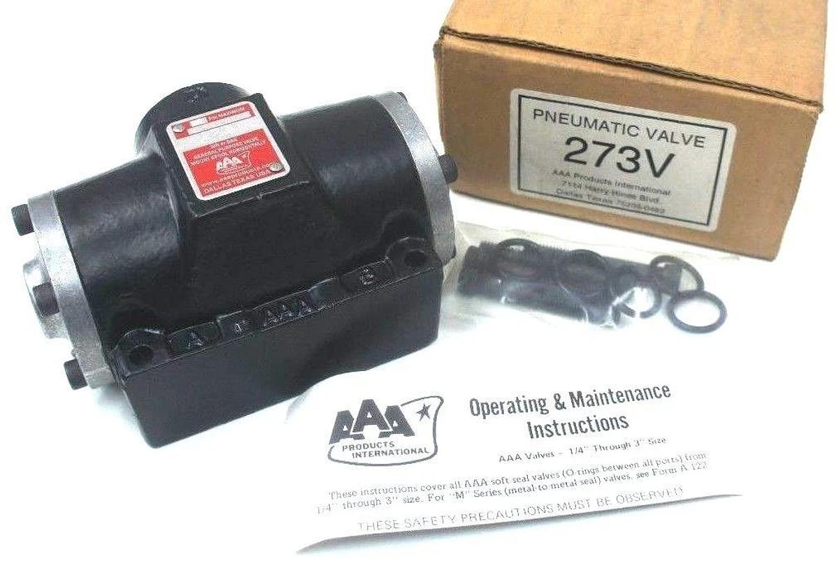 NIB AAA PRODUCTS 273V AIR OR GAS GENERAL PURPOSE VALVE 250PSI MAX