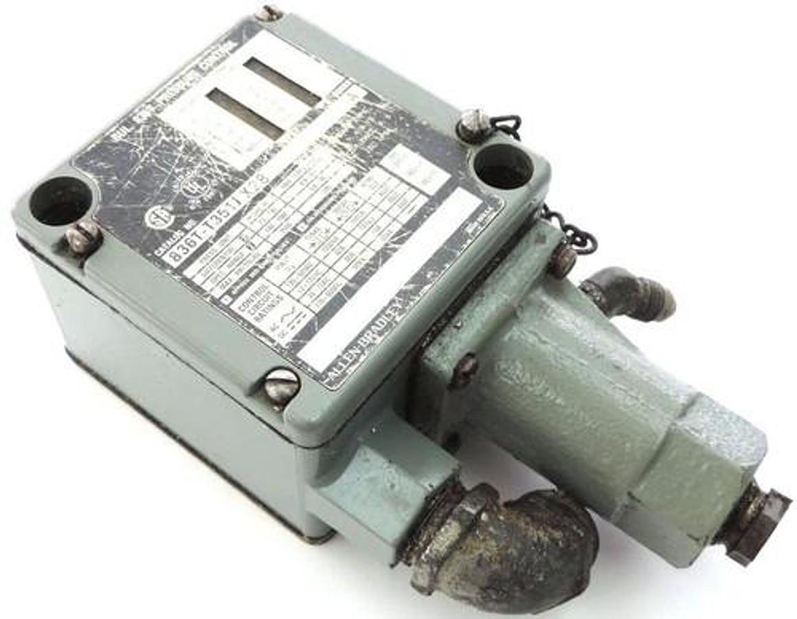 Used ALLEN BRADLEY 836T-T351JX28, SER. A PRESSURE CONTROL SWITCH 600VAC MAX 5A MAX