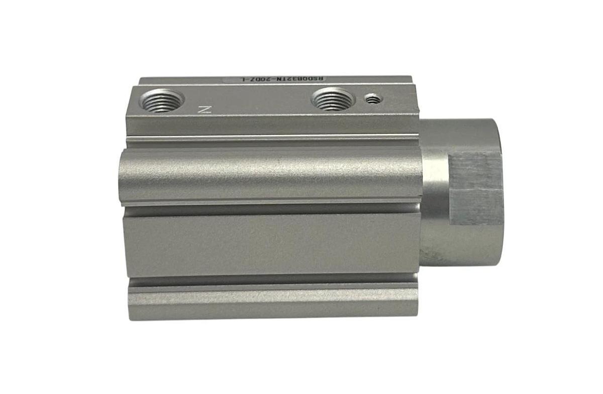 Used SMC RSDQB32TN-20DZ-L / RSDQB32TN20DZL COMPACT STOPPER CYLINDER 20mm STROKE USNP