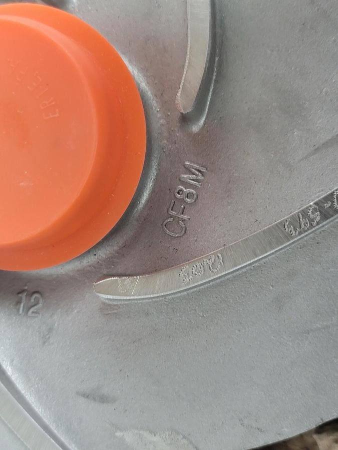 Used NEW ITT GOULDS PUMP 0100-593-1203 IMPELLAR 7-7/8'' 316SS 3196MTX R1005931203