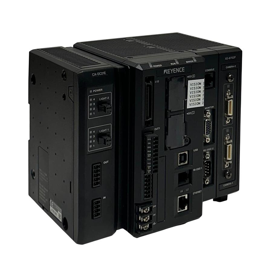 Used KEYENCE XG-8702L / CA-DC21E MULTI-CAMERA IMAGING SYSTEM CONTROLLER EtherNet USNP