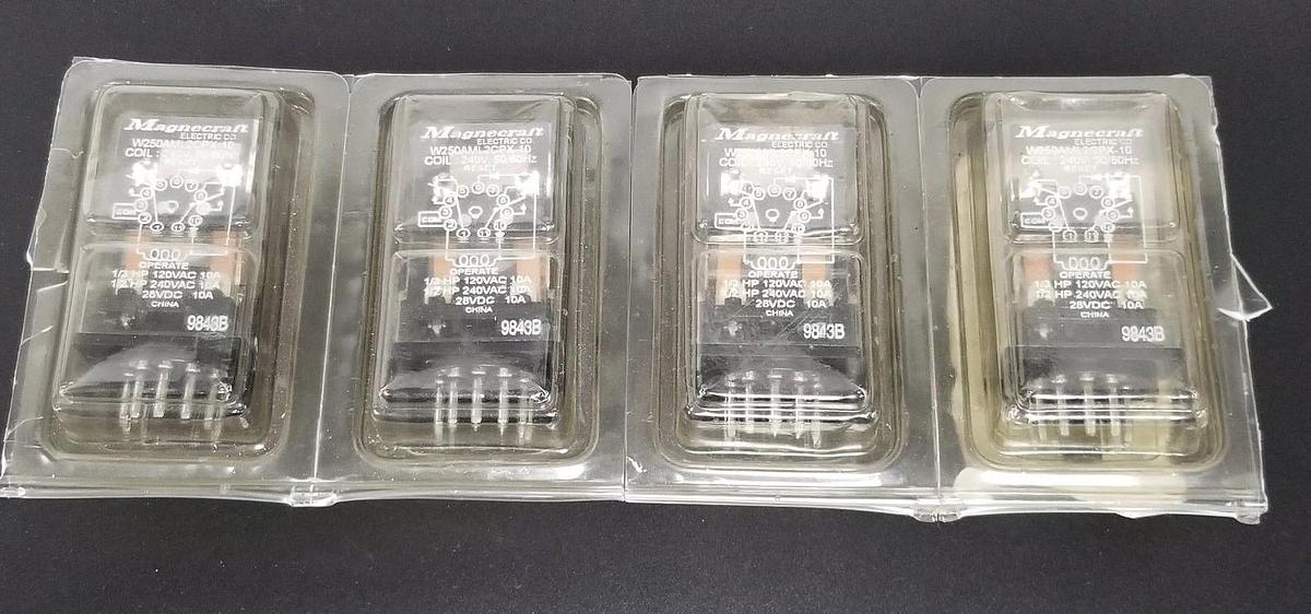 LOT OF 4 NEW MAGNECRAFT W250AML2CPX-10 COILS W250AML2CPX10, 240V, 50/60HZ