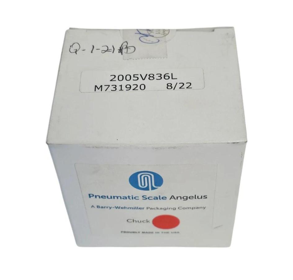 Used NIB PNUEMATIC SCALE ANGELUS 2005V836L, M731920 8/22 SEAMER TOOLING SEAMING ROLL