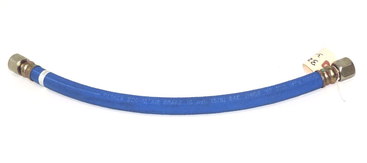 Used PARKER 206-12 AIR BRAKE HOSE 18MM 20612, 30-1/2'' TOTAL INCHES