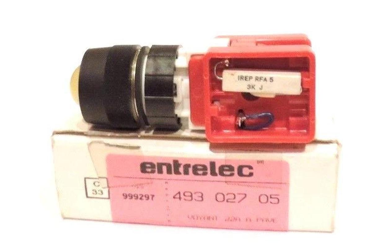 Used NIB ENTRELEC 493 027 05 PILOT LIGHT 999297 127 VAC-DC, 49302705