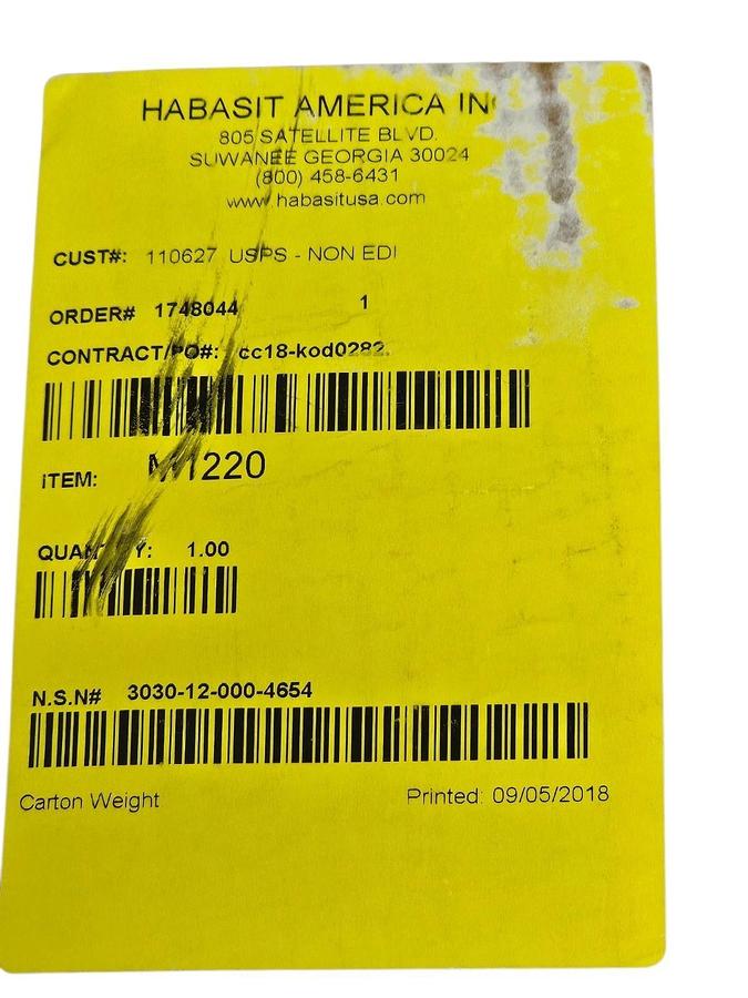 NIB HABASIT BELT M1220 FLAT TOP POLYPROPYLENE GRAY RODS 1346MM LONG 450MM WIDE