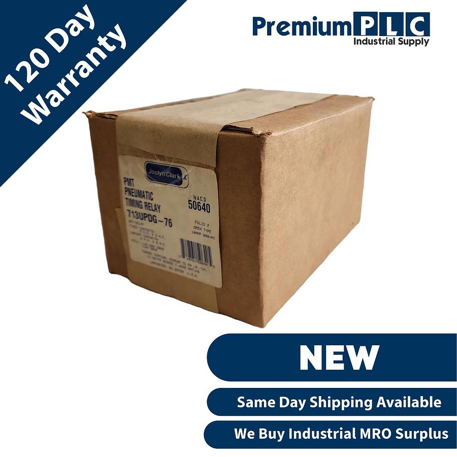 Used NEW JOSLYN CLARK 713UPDG-76 PMT PNEUMATIC TIMING RELAY 713UPDG76 COIL 120V