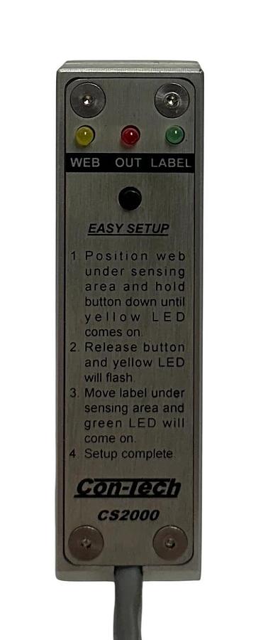 Used ACCRAPLY CON-TECH CS2000 / 840634 OEM LABEL SENSOR 10-30VDC 8FT CABLE USNP