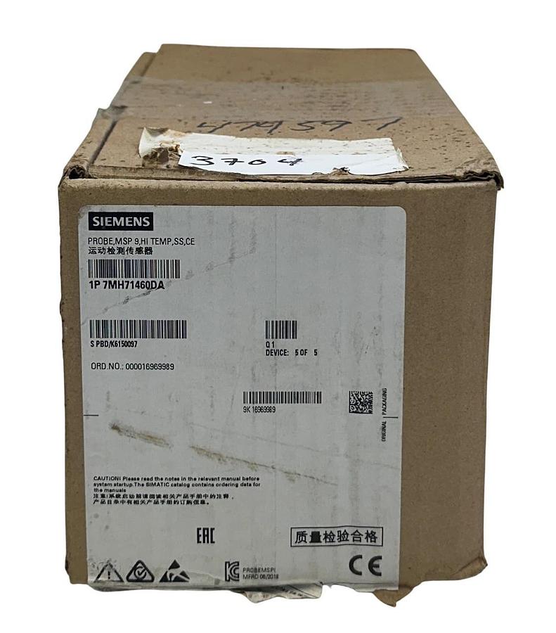 SIEMENS 7MH7146-0DA / 7MH71460DA PROBE MSP 9 HI-TEMP SS CE MOTION SENSING NSMP