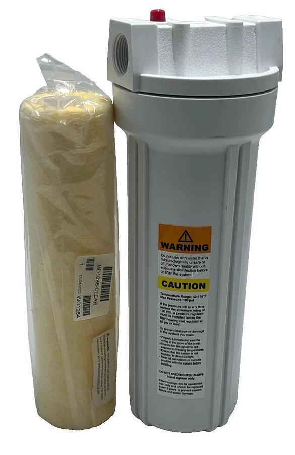 Watts FH4200WW12 10" Water Filter Housing w/ MD10S5 5-Micron Oil Removal Filter