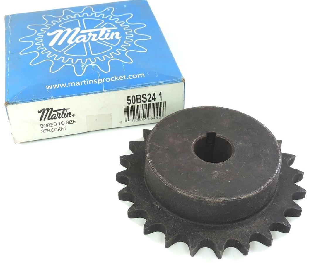 Used NIB MARTIN 50BS241 SPROCKET .625IN PITCH 1 IN BORE 24 TEEETH 50BS24-1