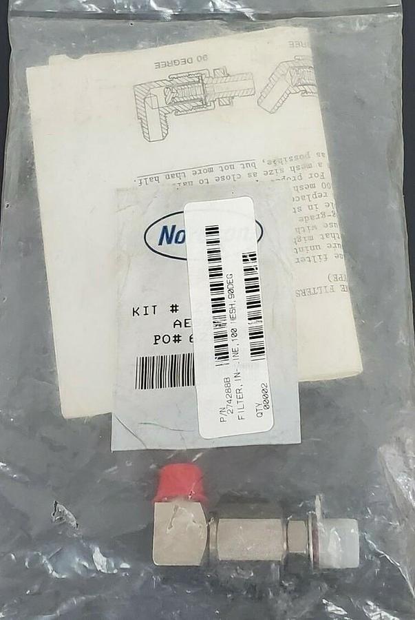 Used NEW NORDSON 274288B FILTER NON-HEATED INLINE 90DEG 100MESH