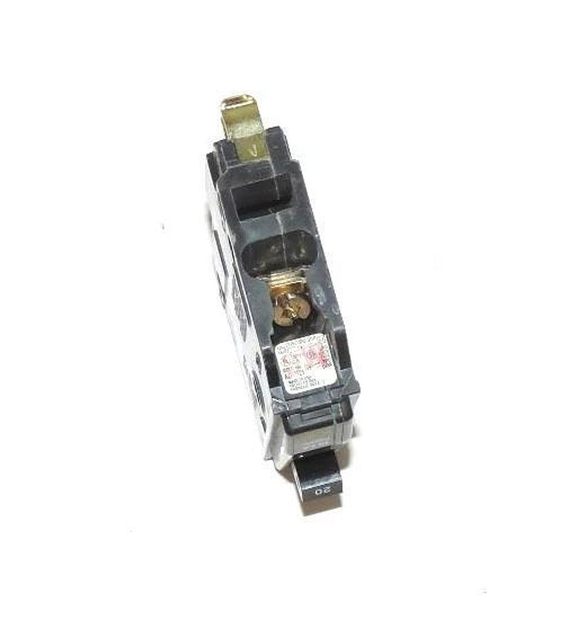 Used LOT OF 7 SQUARE D TIPO QOB, CIRCUIT BREAKERS, 20 AMP, 120/240 VAC