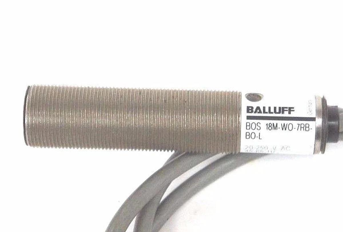 Used LOT OF 2 BALLUFF BOS 18M-WO-7RB-BO-L PHOTOELECTRIC SENSORS 20-250VAC, 45-65HZ