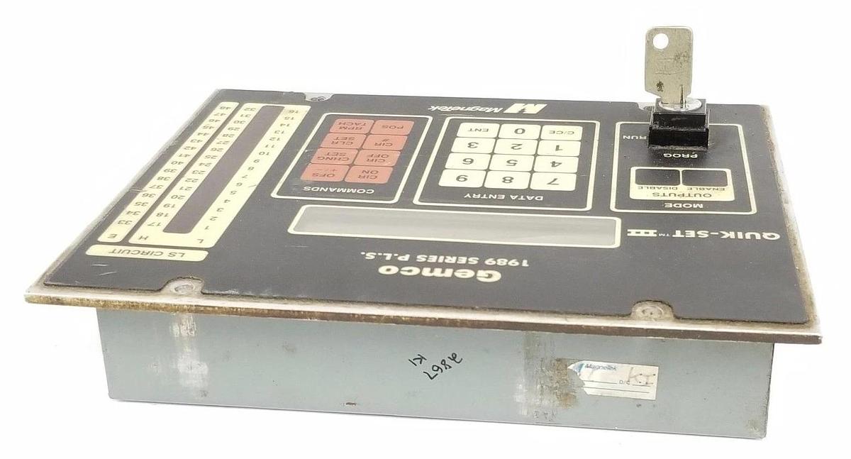 Used MAGNETEK GEMCO 1989 SERIES P.L.S. QUIK-SET III CONTROL PANEL