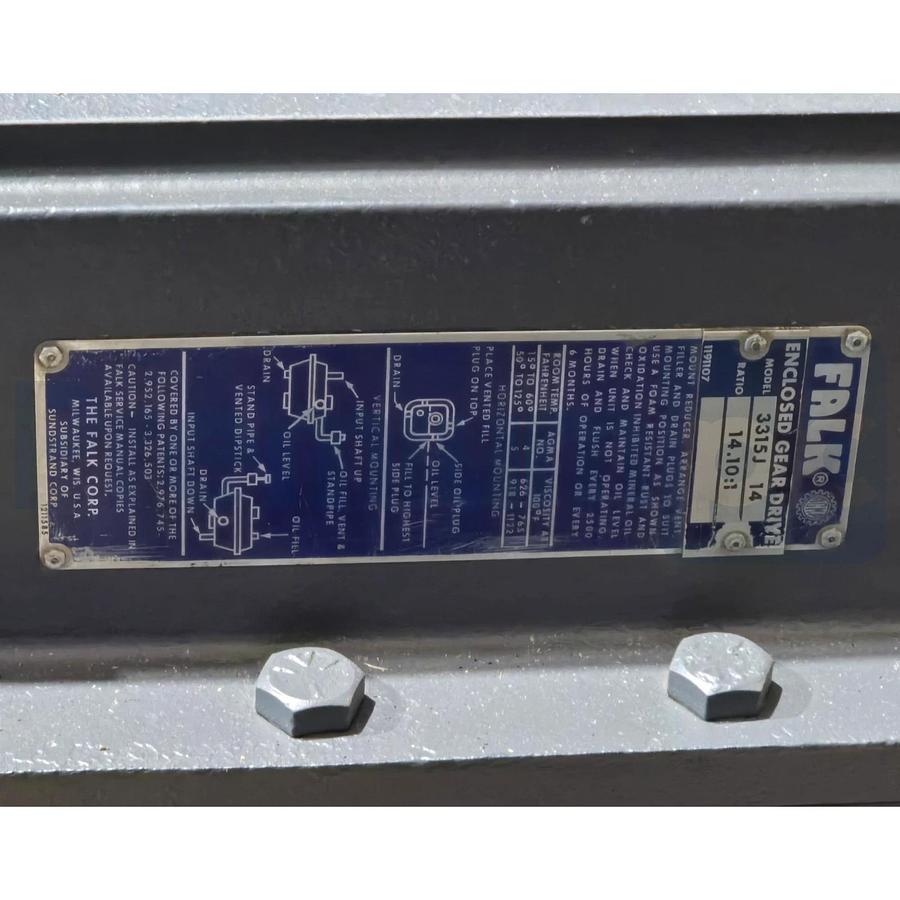 FALK 3315J-14 / 3315J14 Enclosed Gear Drive | 14.10:1 Ratio Speed Reducer 3315J