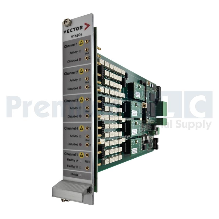 Used VECTOR VT6204 4-CHANNEL NETWORK MODULE W/(4)22070 FOR VT SYSTEM HIL TESTING NSNP