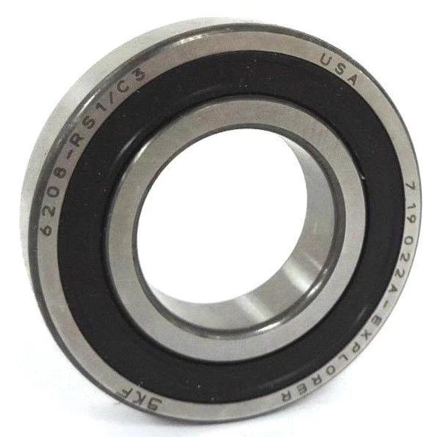 Used LOT OF 3 NIB SKF 6208-RSJEM DEEP GROOVE BALL BEARINGS 6208RSJEM, 6208-RS1/C3