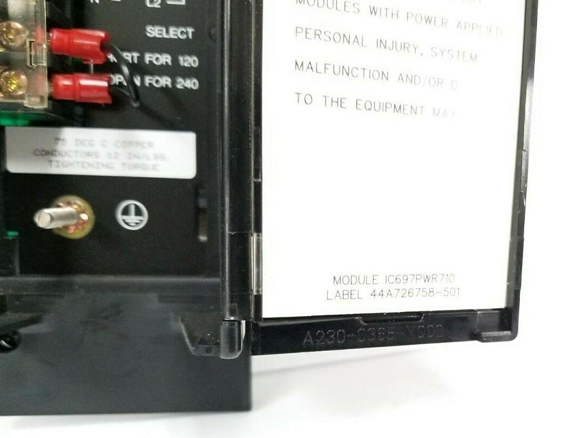 Used GE FANUC IC697PWR710B POWER SUPPLY MODULE 5V 55W A20B-1002-0680