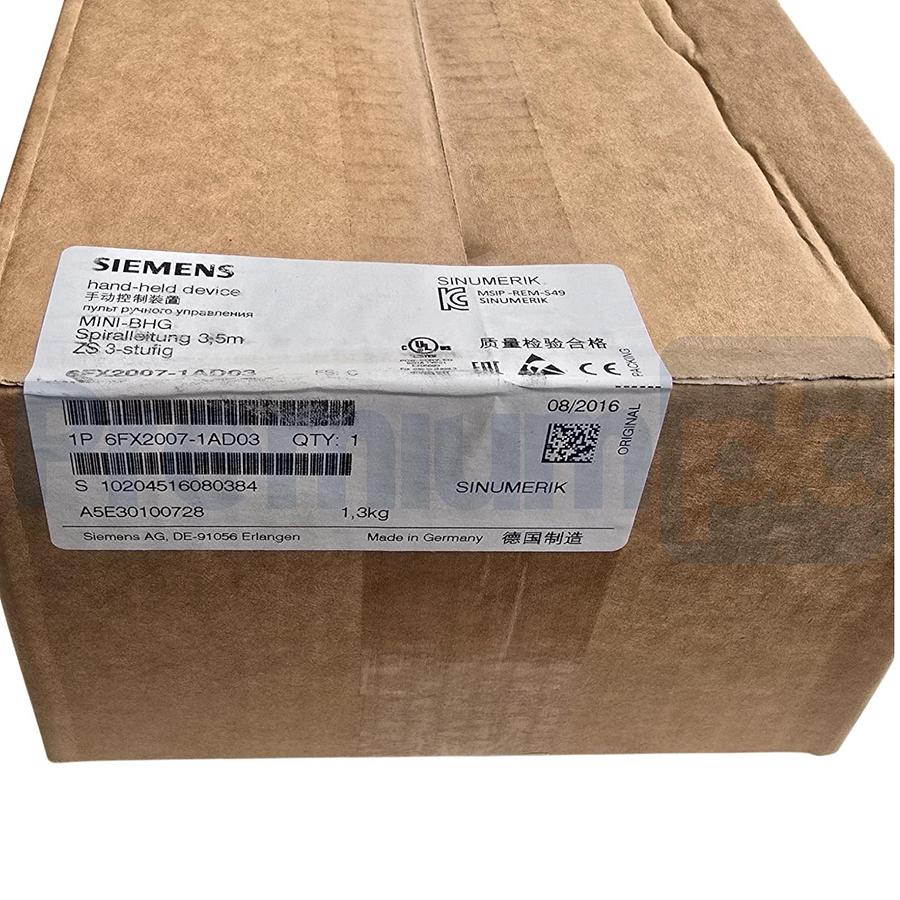 Used Siemens 6FX2007-1AD03 MINI-BHG SINUMERIK Handheld Unit w/ 2.1-3.5m Cable NSFS