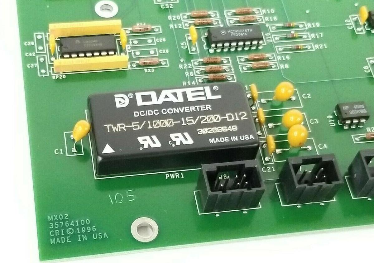 Used ALTRON 35764200 DC/DC CONVERTER BOARD MX02 TWR-5/1000-15/200-D12 REPAIRED