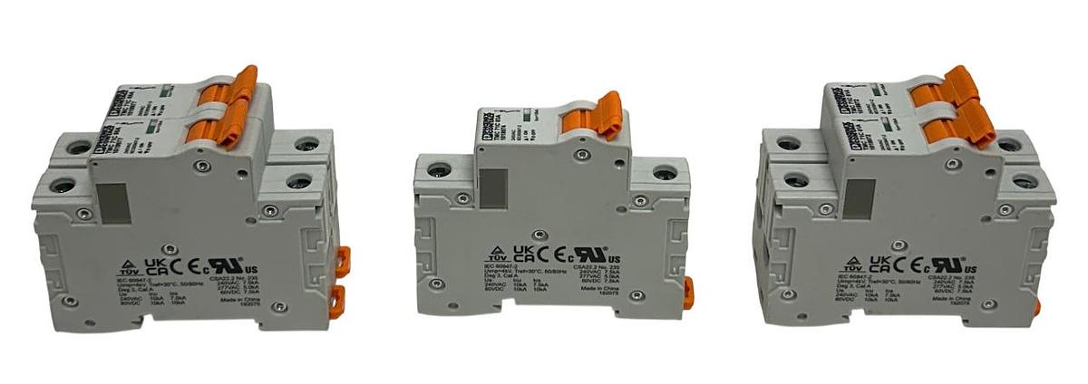Used 5 PHOENIX CONTACT TMC 71C / 1019977 / 1019974 / 1019972 BREAKERS 240VAC NSNP