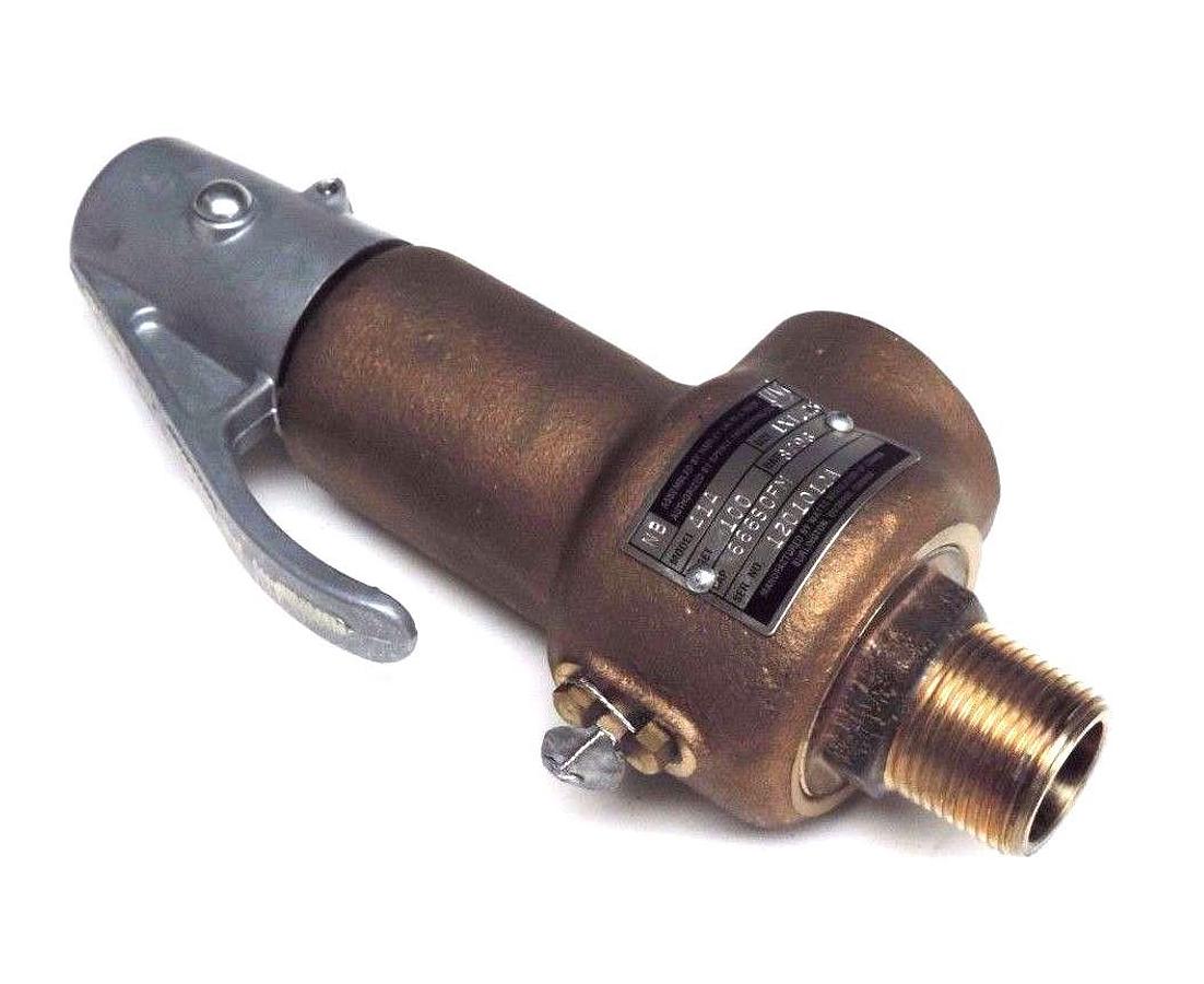 Used NEW WATTS MODEL 41A RELIEF VALVE 1 X 1/4'', SET 100, 666SCFM