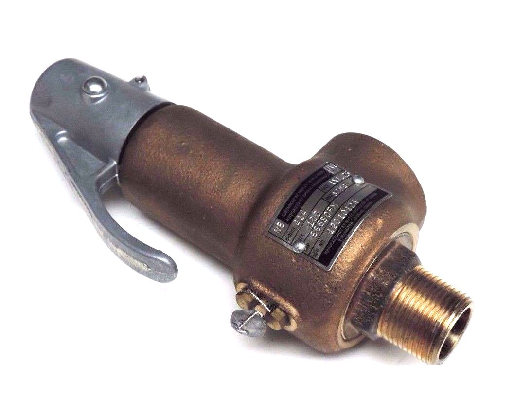 Used NEW WATTS MODEL 41A RELIEF VALVE 1 X 1/4'', SET 100, 666SCFM