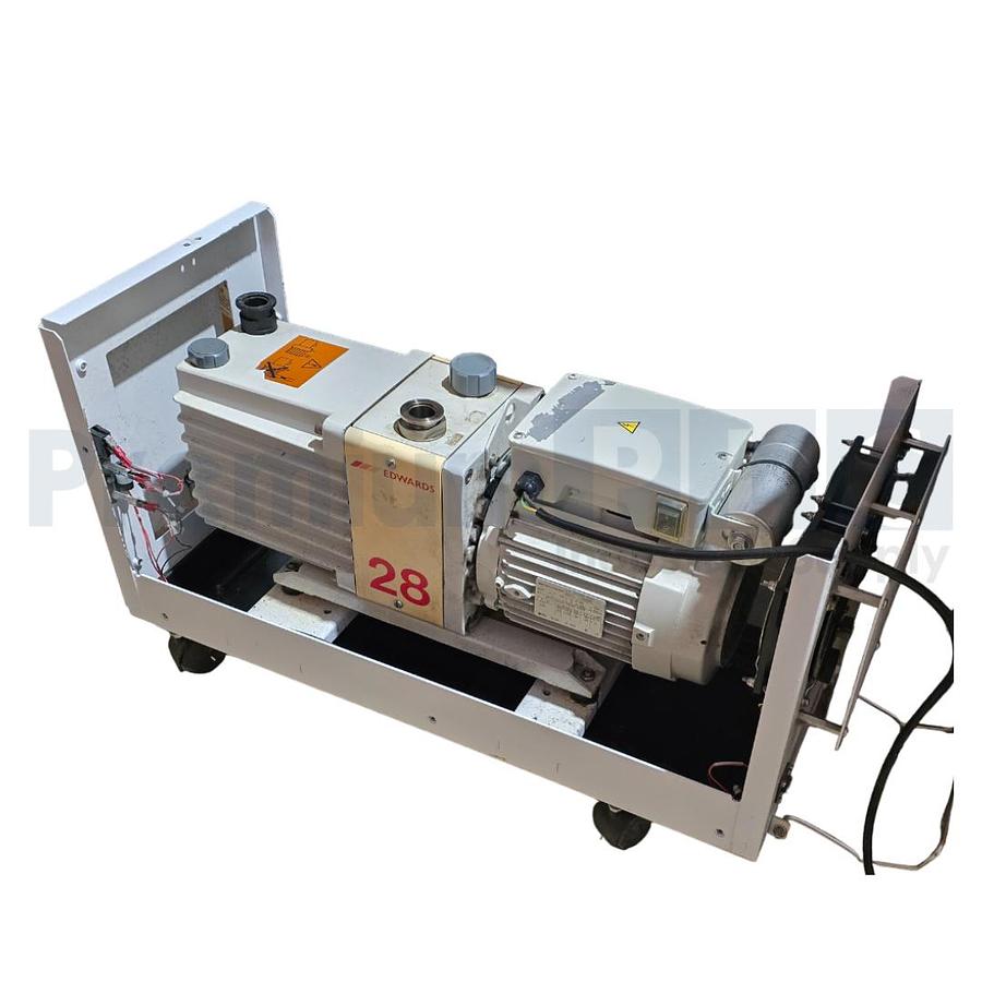 Used BOC EDWARDS E2M28 ROTARY VANE PUMP 115V/230V W/AGILENT G3199B QUIET COVER II