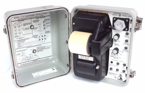 Used ISCO MODEL 1710 FLOW METER PRINTER 12VDC 1ASB PULSE