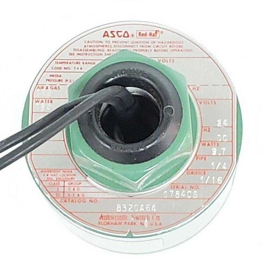 NEW ASCO 8320A64 SOLENOID VALVE 1/16'' ORIFICE PIPE: 1/4'' 24V