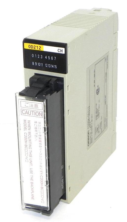 Used OMRON C200H-OD212 OUTPUT MODULE 24VDC 0.3A/POINT, 4.8A/UNIT, C200H-0D212
